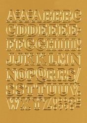Etiket Herma 4183 12mm letters A-Z goudfolie 50stuks