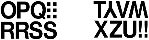 Etiket Herma 4188 33mm letters O-Z zwart 16stuks
