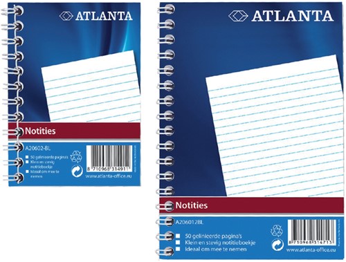 Notitieboekje A6 spiraal A2060-12 50blz