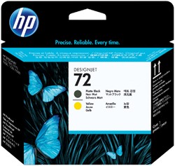 Printkop HPC9384A (72) mat zwart / geel