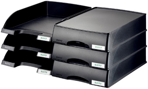 Brievenbakje Leitz 5210 met lade zwart-3