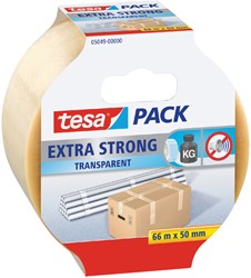 Verpakkingstape Tesa 50mmx66m 05049 transparant extra sterk PVC