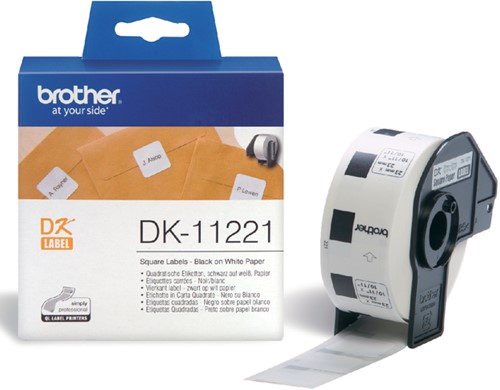Etiket Brother  23mmx23mm vierkant label rol/1000 DK-11221