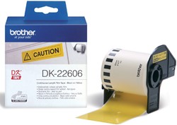 Etiket Brother  62mmx15.24m duurzame film continue lengte geel DK-22606