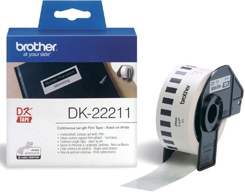 Etiket Brother  29mmx15.24m duurzaam film continue lengte DK-22211