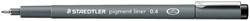 Fineliner Staedtler Pigment 308 0.4mm zwart