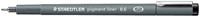 Fineliner Staedtler Pigment 308 0.6mm zwart