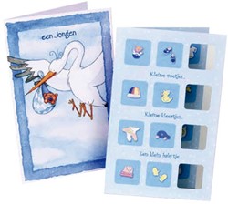 Wenskaart navulset Hallmark geboorte zoon pk/6