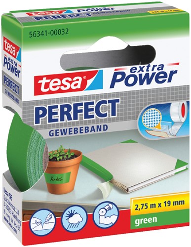 Plakband textiel 19mmx2,75m groen