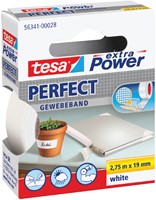 Plakband textiel 19mmx2,75m wit