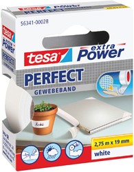 Plakband textiel 19mmx2,75m wit