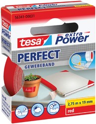 Plakband textiel 19mmx2,75m rood