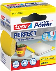 Plakband textiel 38mmx2,75m geel
