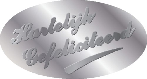 Etiket Haza hartelijk gefeliciteerd zi/zi