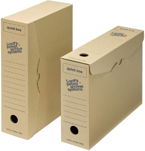 Archiefdoos Loeff 3000 335x240x80mm Quick box A4