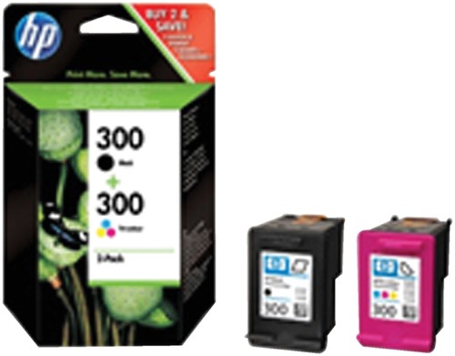 Inktcartridge HP CN637EE (300) zwart + kleur-2