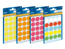 Herma etiketten rond in blisterverpakking