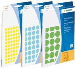 Herma etiketten rond in bureauverpakking