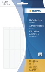 Etiket  13x 50mm Herma 2370 pk/672 wit