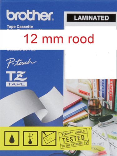 Brothertape TZE-232 12mm rood op wit -3