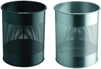 Papierbak metaal 315mm 15ltr zwart perfo-2