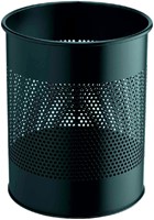 Papierbak metaal 315mm 15ltr zwart perfo