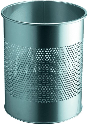 Papierbak metaal 315mm 15ltr zilver perf