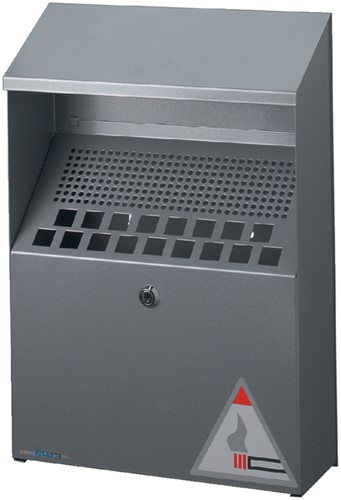 Wandasbak + afdakje zilvermetallic