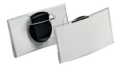 Durable badge met clip en speld