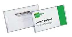 Durable badge met speld en klemrand