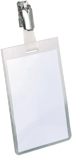 Badge 90x60mm Durable 8002 staand gesloten + klem
