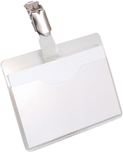 Badge 60x90mm Durable 8106 liggend open + klem