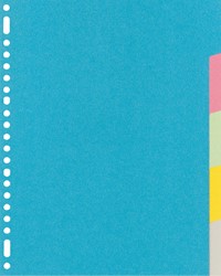 Tabbladen A4 5-tabs 23g. kleur karton Kangaro RY405M