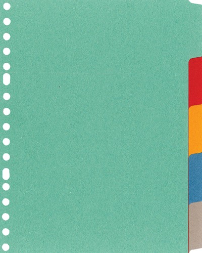 Tabbladen A5 5-tabs 17g. kleur karton-2