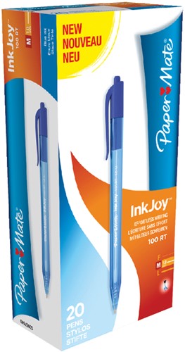 Balpen Paper Mate Inkjoy 100RT M blauw-3