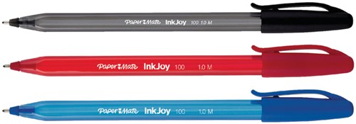 Balpen Paper Mate Inkjoy 100 CAP M blauw -2