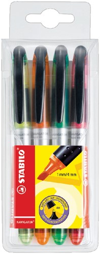 Markeerstift Stabilo Navigator 545/4 assorti