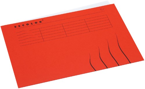 Dossieromslag A4 gelijkzijdig Secolor rood