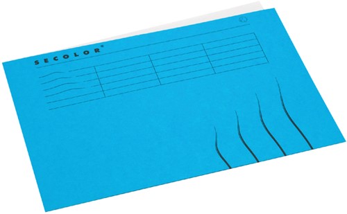 Dossieromslag A4 gelijkzijdig Secolor blauw