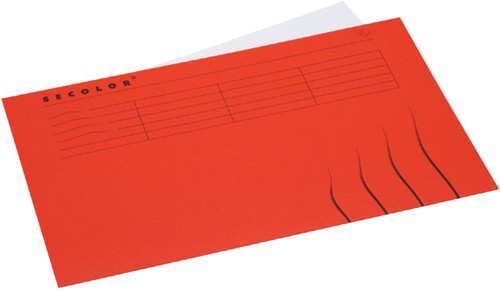 Dossieromslag Folio gelijkzijdig Secolor rood