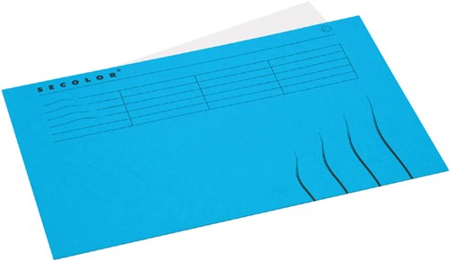 Dossieromslag Folio gelijkzijdig Secolor blauw