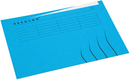 Dossieromslag A4 zichtrand Secolor blauw