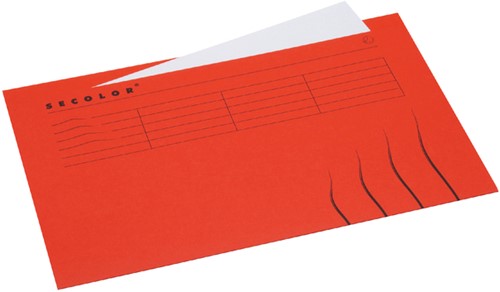 Dossieromslag Folio zichtrand Secolor rood