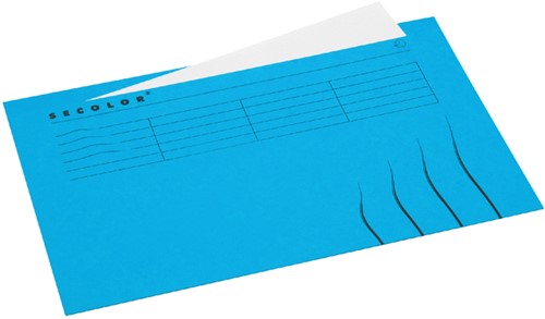 Dossieromslag Folio zichtrand Secolor blauw
