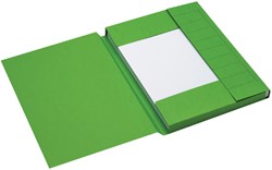 Dossiermap Secolor A4 3 kleppen 100% gerecycled karton 250 gr groen