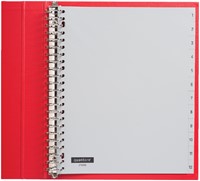 Tabbladen A4 1-12 23g. grijs pp extra breed Quantore