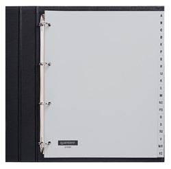 Quantore tabbladen kunststof grijs 4-gaats extra breed