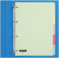 Tabbladen A4 5-tabs 4g. kleur karton