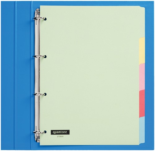 Tabbladen A4 5-tabs 4g. kleur karton