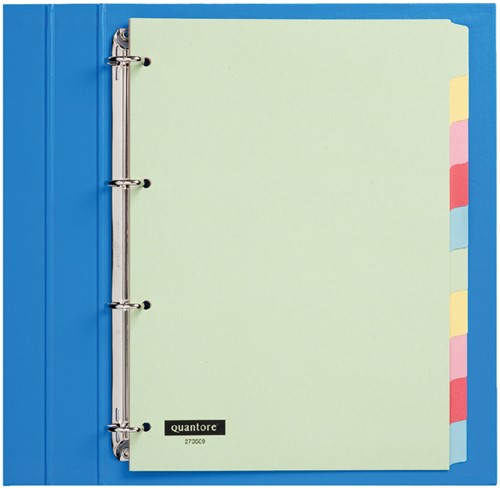 Tabbladen A4 10-tabs 4g.kleur karton